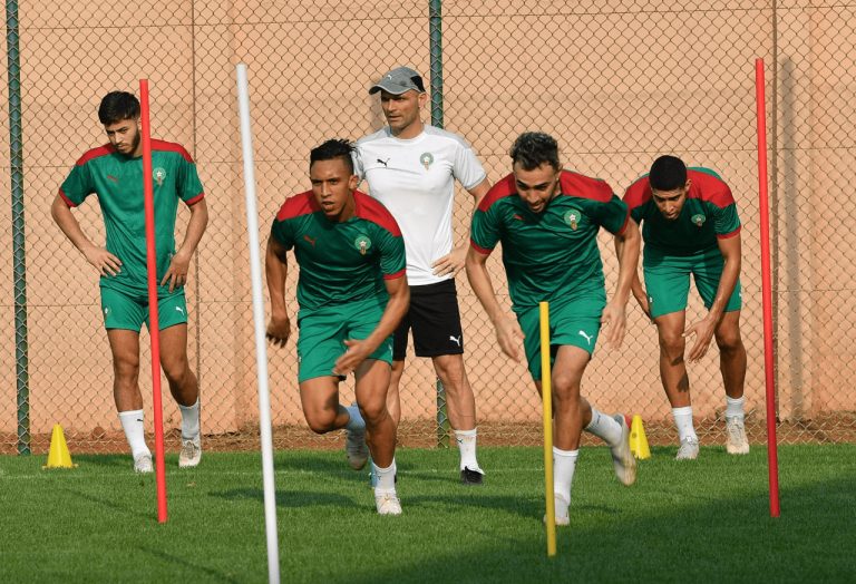 مغرب تايمز - الأسود يجرون حصة تدريبية قبل مواجهة "الفراعنة" بدون المحمدي والكرواني